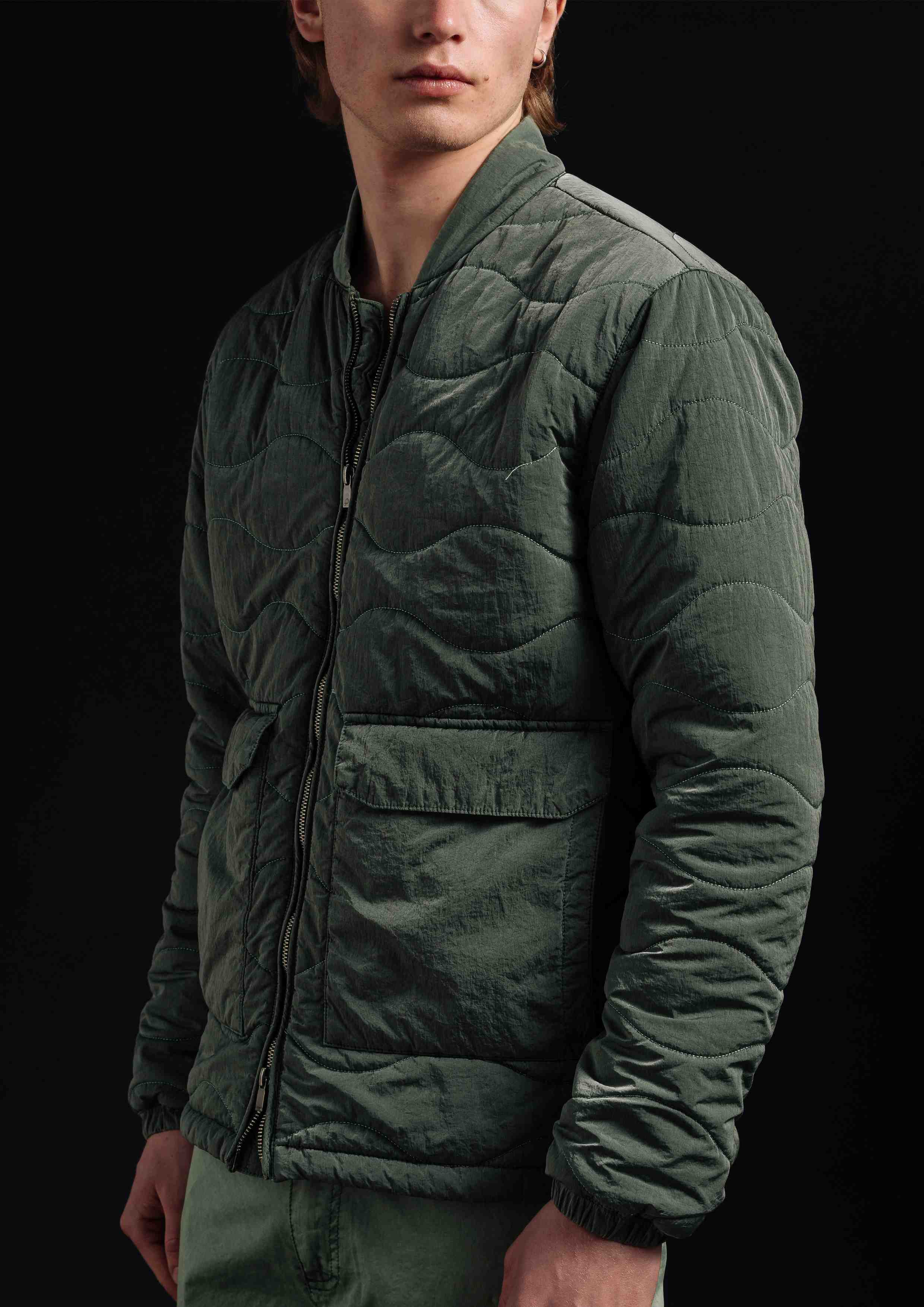 MAKIRA S - WAVE QUILTED POLYPAD LONG BOMBER