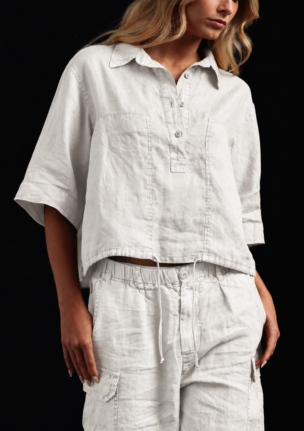 PATE L - CROPPED COULISSE SHIRT