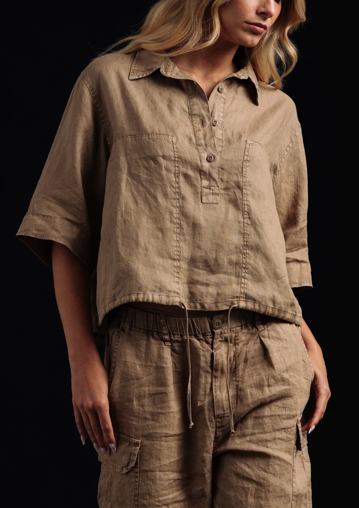 PATE L - CROPPED COULISSE SHIRT